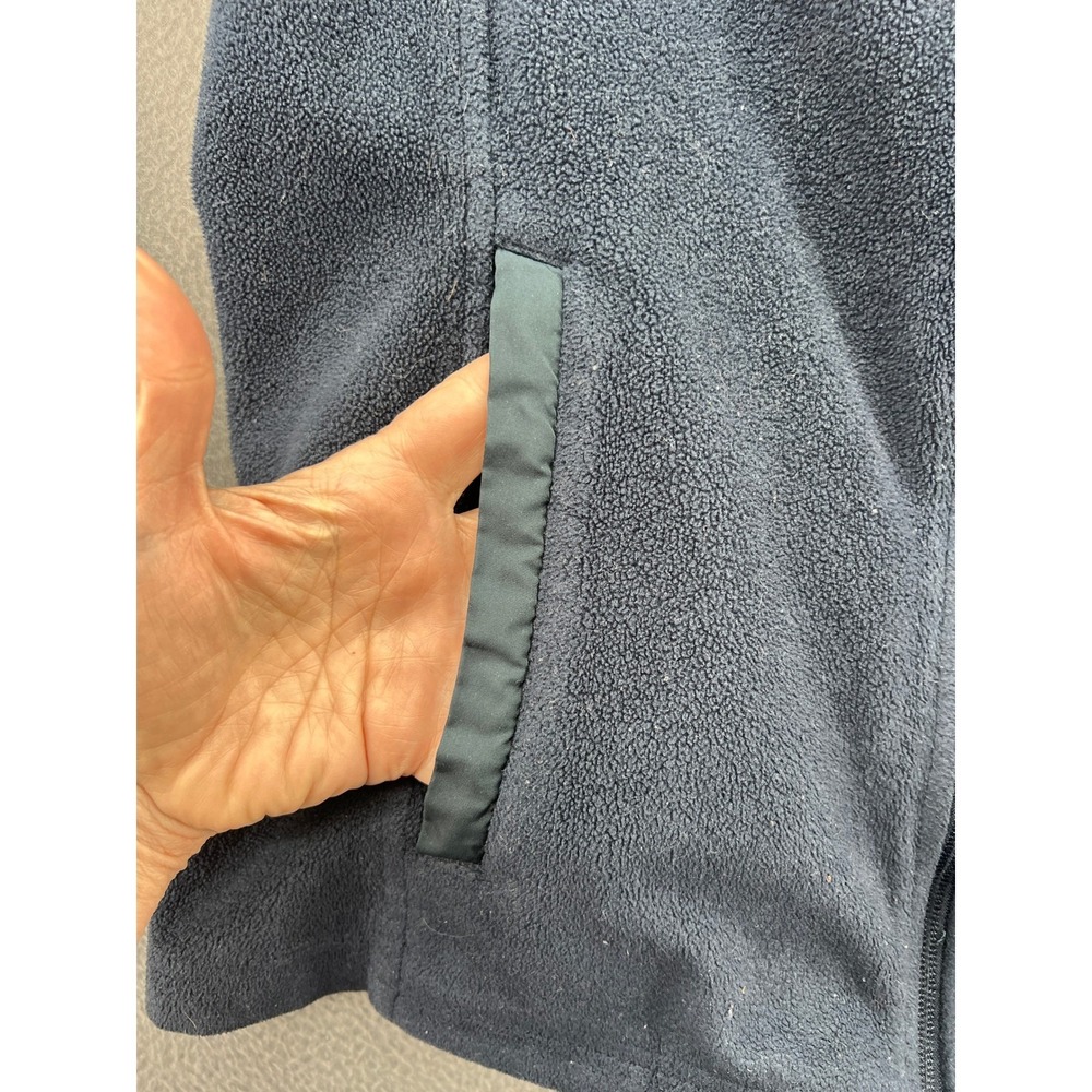 Chick-fil-A Employee Uniform Fleece Jacket Women's Size M Navy Blue Full Zip - Picture 2 of 10